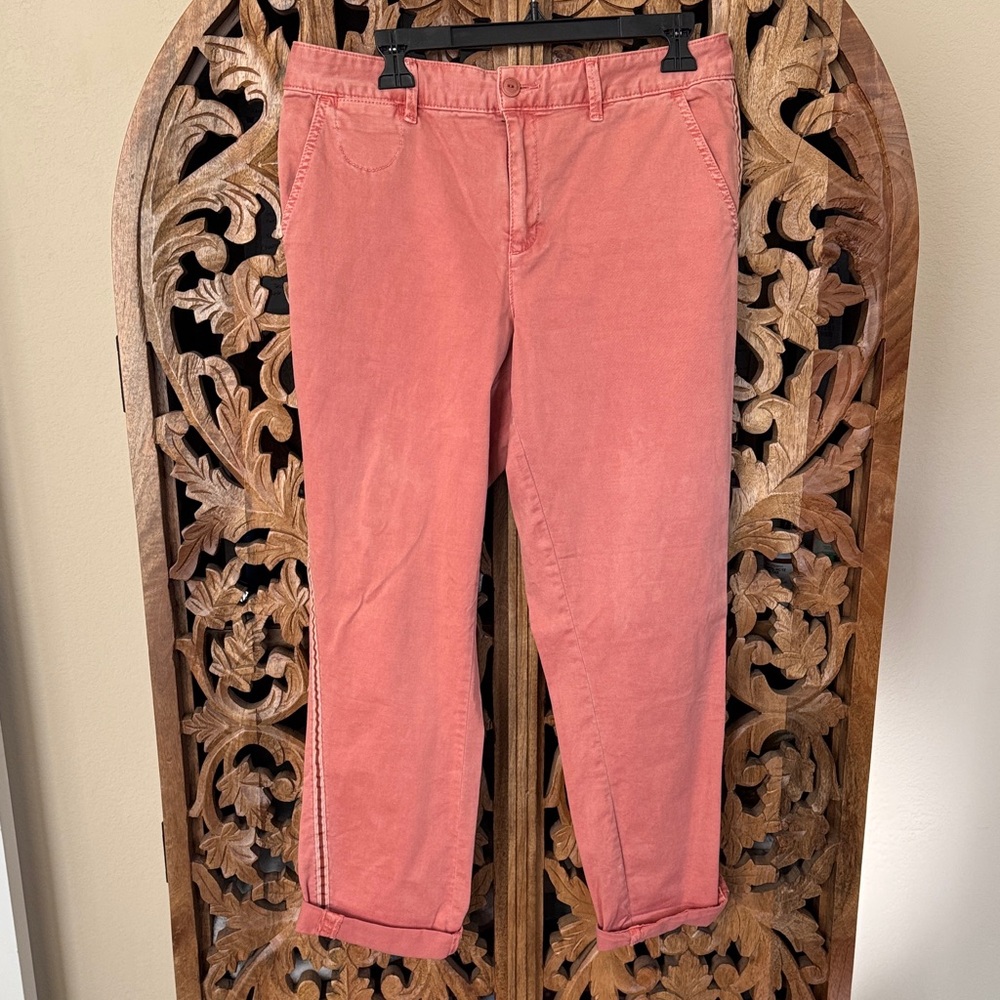 Free People Coral Cropped Jeans